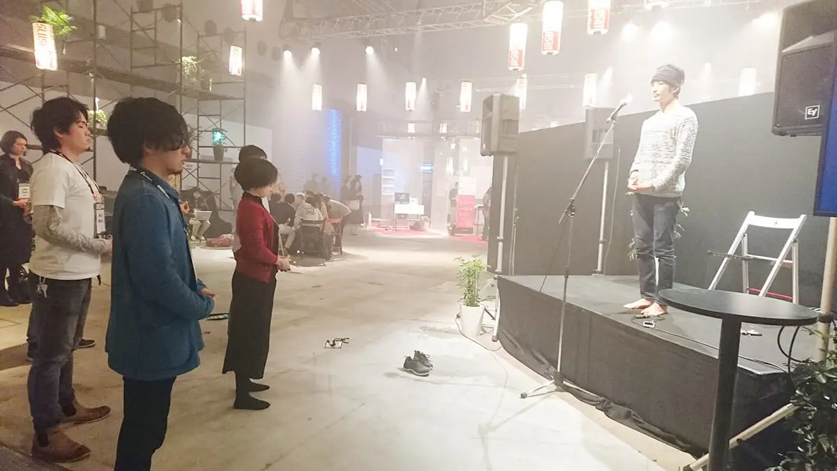 ITイベントの一角で、立禅・瞑想