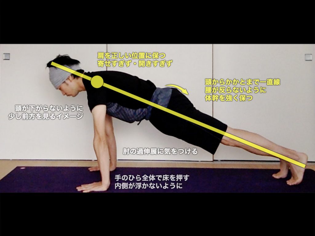 プランクポーズ（板のポーズ・パラカーサナ・クンバカーサナ）の効果とやり方動画・図解