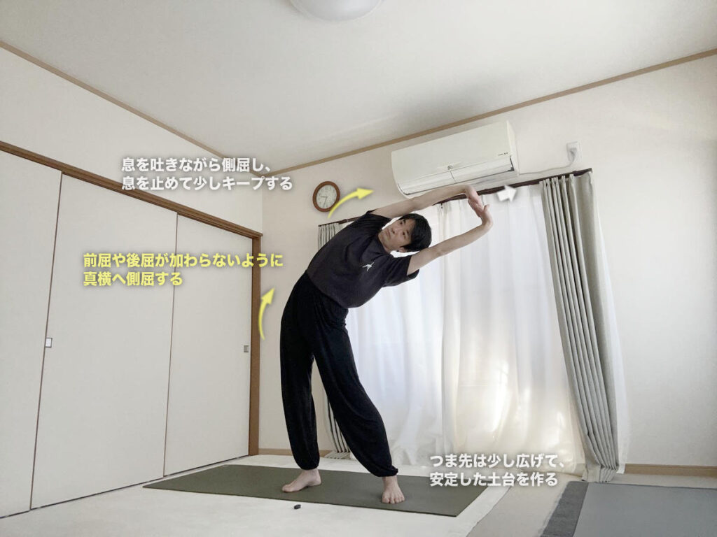 ティリャカターダーサナ（側屈したヤシの木のポーズ）の効果とやり方・図解